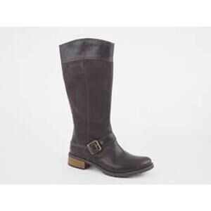 Timberland Bethel Brown Suede Leather Zip Up Tall Boots Size 6